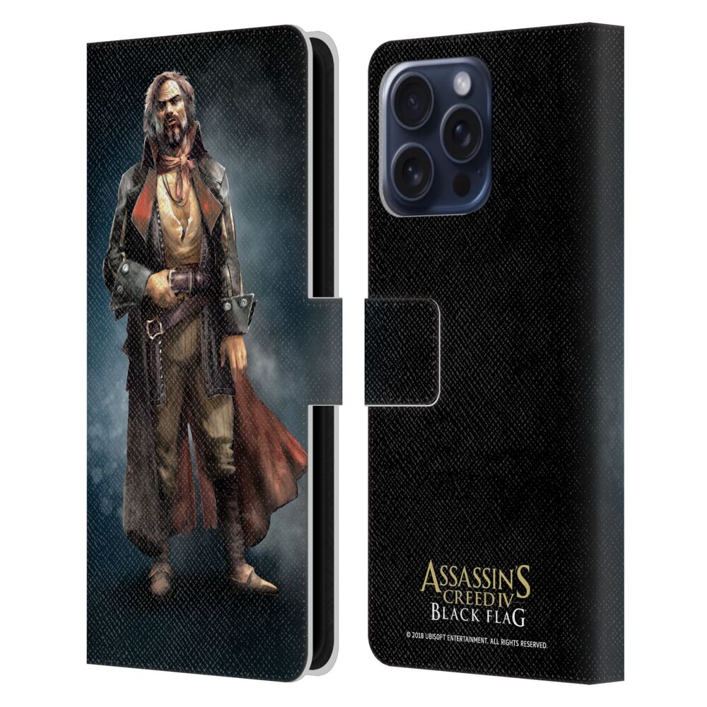 ASSASSINS CREED アサシンクリード - Black Flag Characters / Charles Vane レザー手帳型 / Apple iPhoneケース - PGS